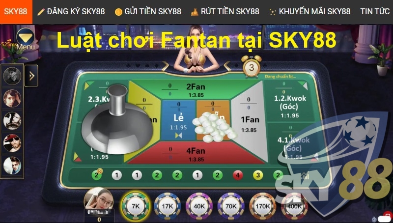 Luật chơi Fantan tại SKY88